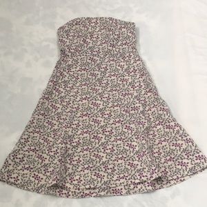 Strapless floral dress